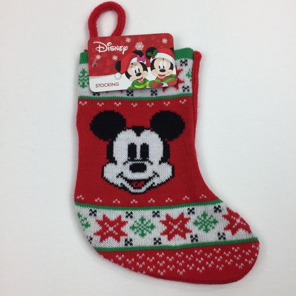 Disney Other - Disney Mini Mickey Mouse Knit Christmas Stocking